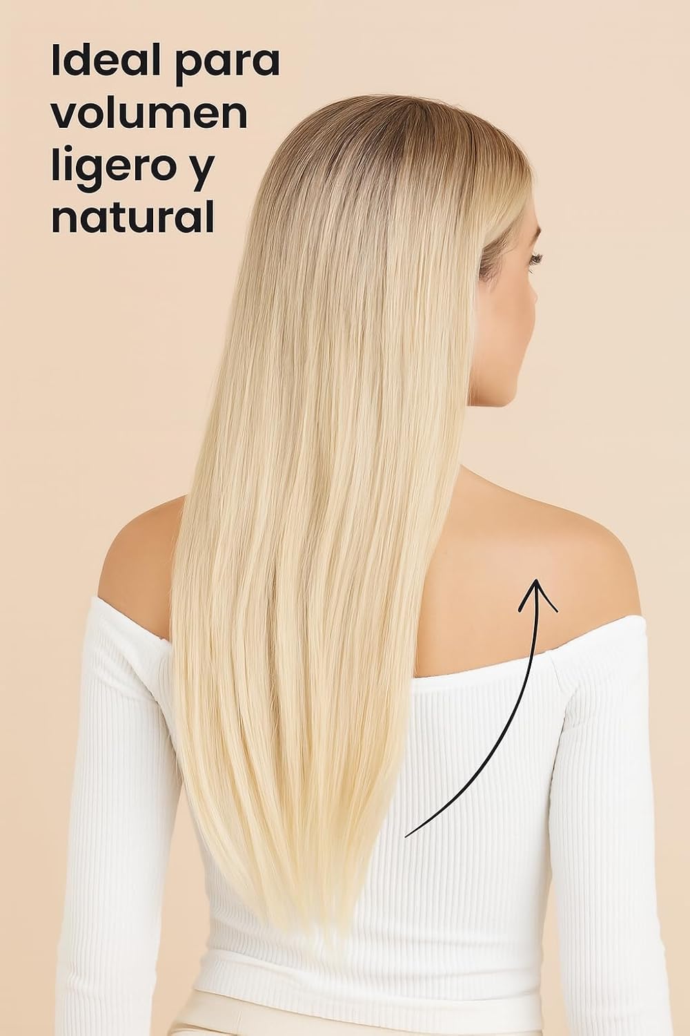 Volumen y longitud con extensiones de clip